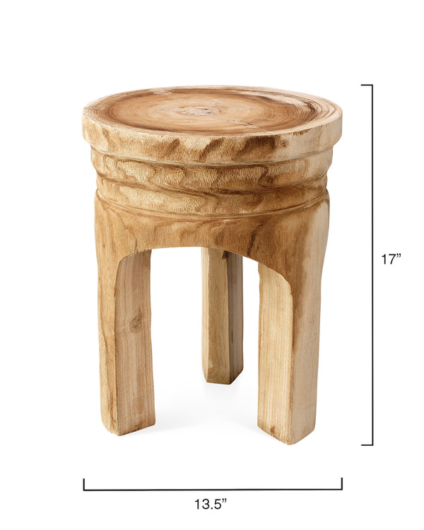 Mesa Natural Wood Side Table