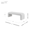 Vioreen Fabric Bench, Boucle Beige