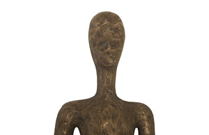 Skinny Female Wall Art, Resin, Bronze