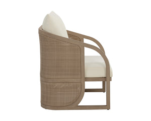 PALERMO LOUNGE CHAIR - DRIFT BROWN - STINSON CREAM
