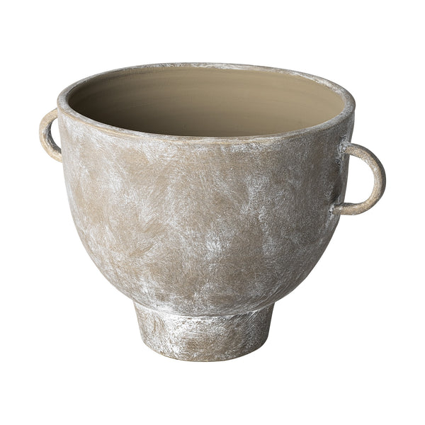 Deya Large Rustic Brown Ceramic Vase
