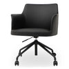Moe's Morris Office Chair Black PVC