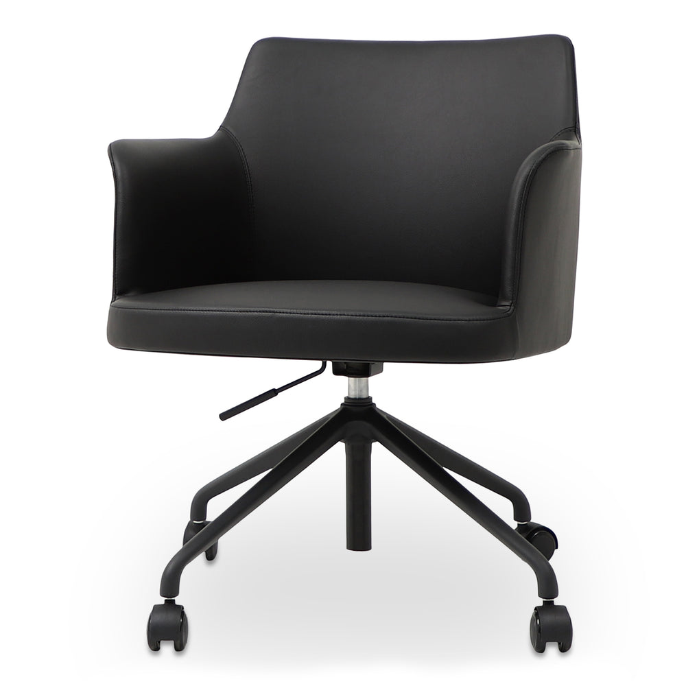 Moe's Morris Office Chair Black PVC