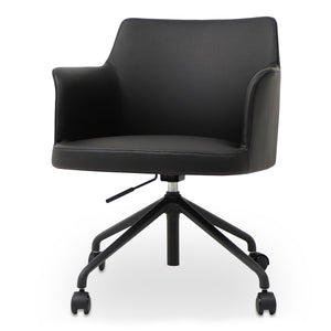 Moe's Morris Office Chair Black PVC