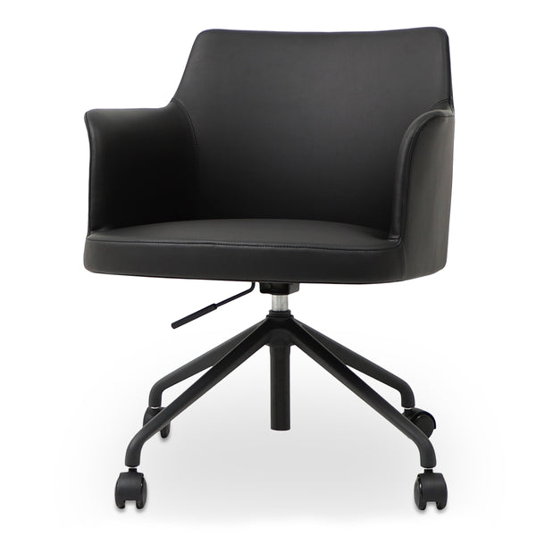 Moe's Morris Office Chair Black PVC