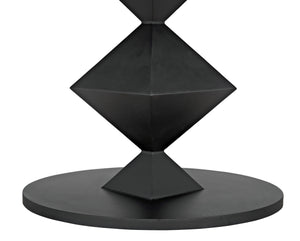 Katana Oval Dining Table, Black Metal