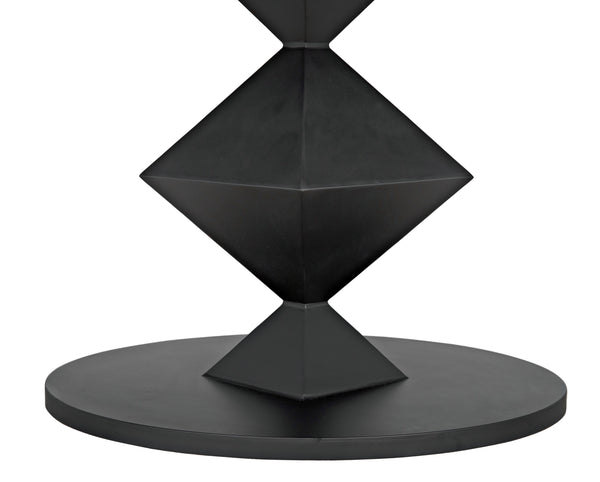 Katana Oval Dining Table, Black Metal