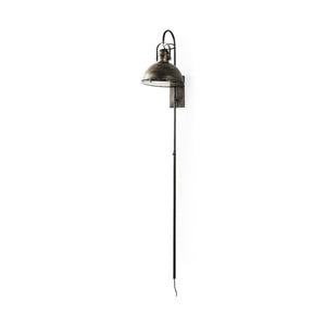 Tazb 13L x 11W x 62H Gold Metal Conical Shade Wall Sconce