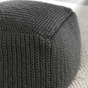 Classic Home Performance Prism Pouf - Dark Gray