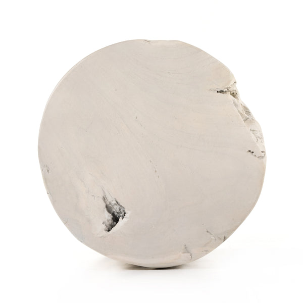 Teak Stool In Ivory Teak