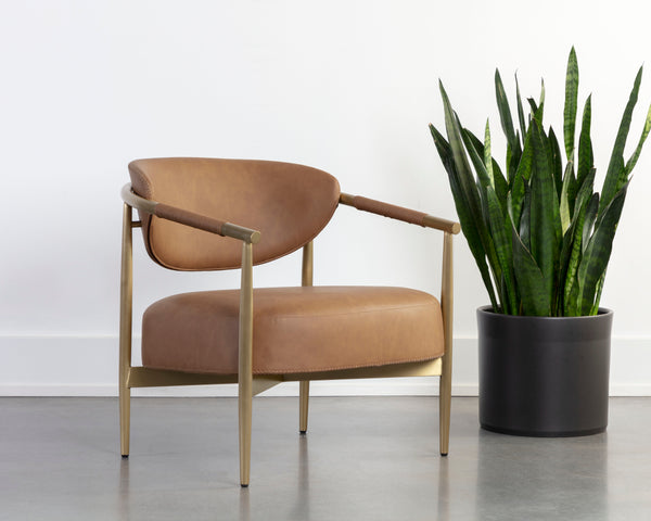 HELOISE LOUNGE CHAIR - MILLIKEN COGNAC