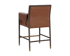 MAUTI COUNTER STOOL - BROWN - SHALIMAR TOBACCO LEATHER
