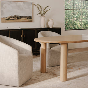 Moe's Milo Large Dining Table in Oak Finish