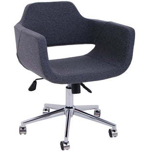 minetta Contemporary office chair in charcoal wool