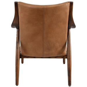 Kenneth Leather Club Chair in Adobe Tan