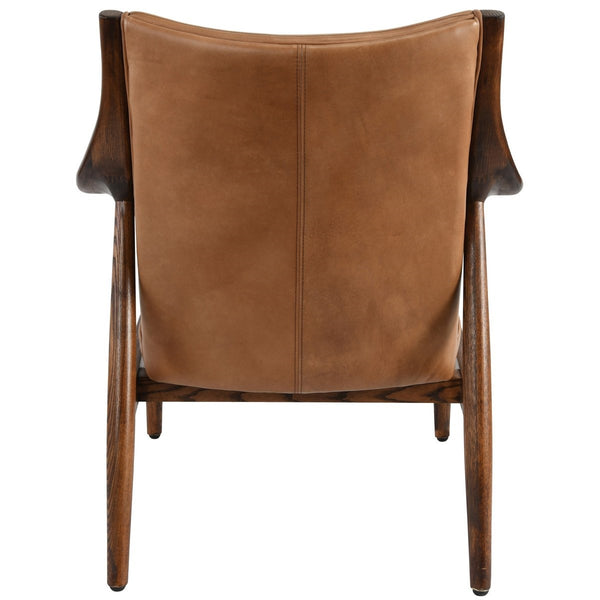 Kenneth Leather Club Chair in Adobe Tan