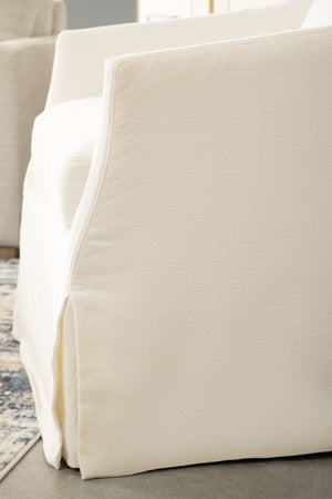 Faye Slipcover Swivel Club Chair
