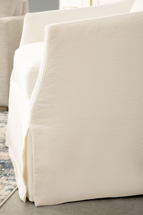 Faye Slipcover Swivel Club Chair