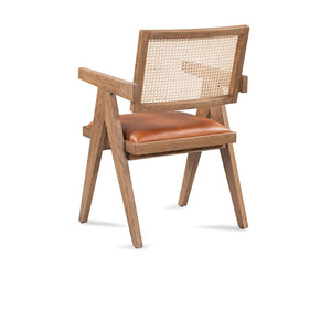 Douglas Leather Seat Dining Chair - Autumn Brown