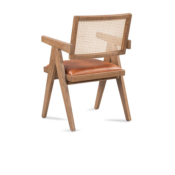Douglas Leather Seat Dining Chair - Autumn Brown