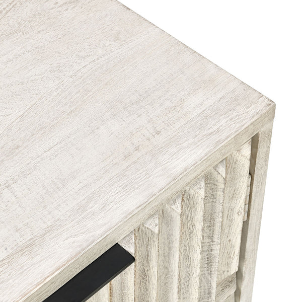 Flint Solid Wood Cabinet in Coastal White
