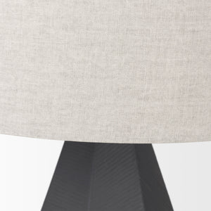 Piven Black w/ Gray Wash Textured Ceramic Table Lamp
