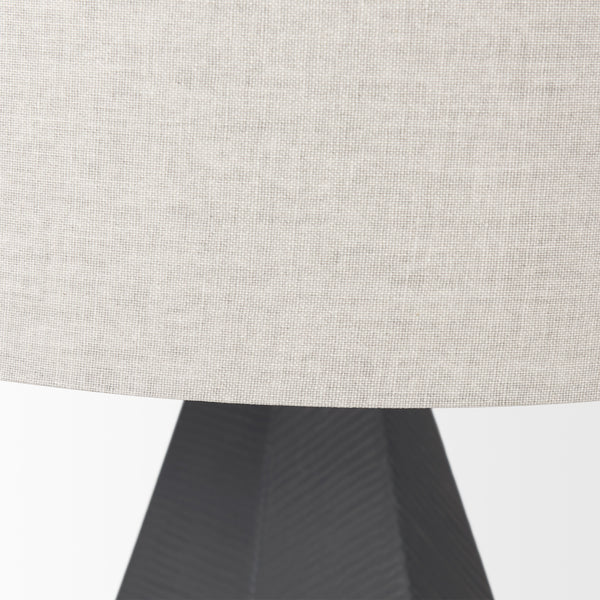 Piven Black w/ Gray Wash Textured Ceramic Table Lamp