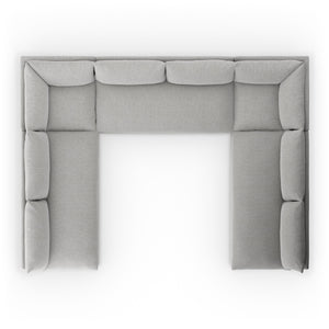 Grant Outdoor 5 Pc Sectional In Faye Ash