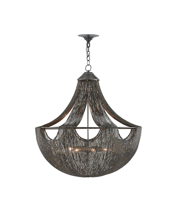 Eduardo Chandelier In Natural Iron & Brass