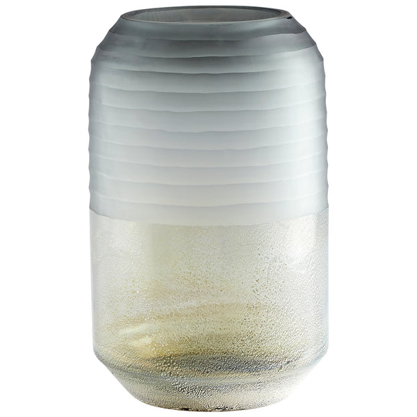 Large Alchemy Vase in Grey and Guilded Silver