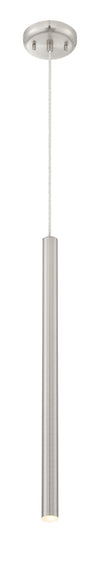 Forest 1 Light Mini Pendant in Brushed Nickel Finish