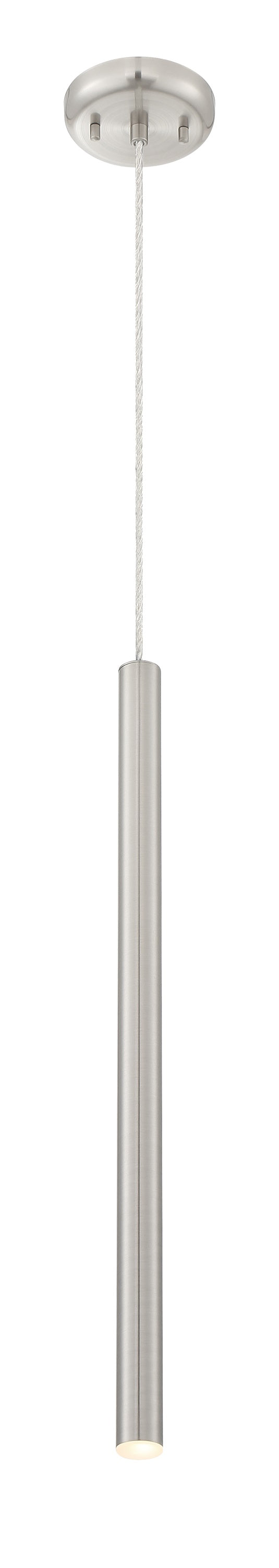 Forest 1 Light Mini Pendant in Brushed Nickel Finish