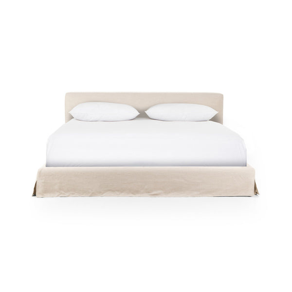 Aidan King Size Slipcover Bed - Brussels Natural