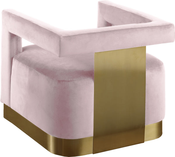 Jorge Accent Chair In Pink Velvet