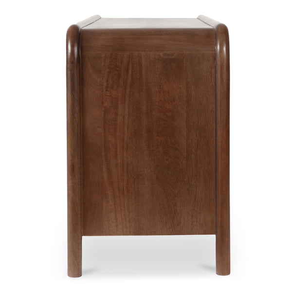 Rye 6 Drawer Dresser in Warm Brown with Soft Rush Front