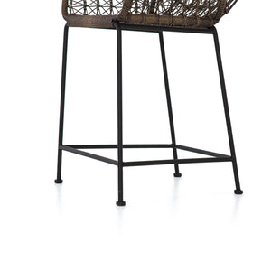 Bandera Outdoor Woven Counter Stool-Grey