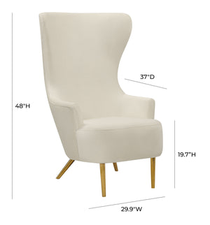 Julia Cream Wingback Chair