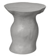 Sculpt Fiber Glass Indoor & Outdoor Side Table, Cement Rustic
