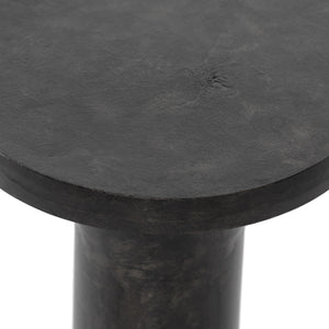 Gino End Table In Raw Black