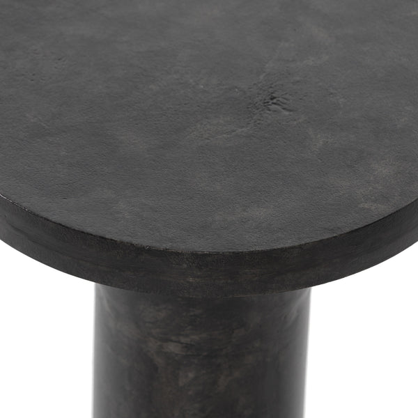 Gino End Table In Raw Black