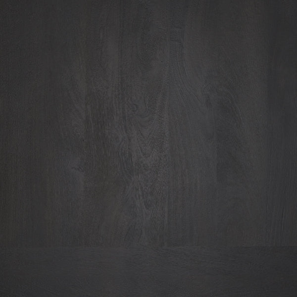 Rialto Rectangular Two-Tone Black and Brown Solid Wood Dining Table