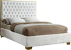 Jared Queen Bed In White Velvet