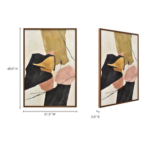 Moe's Anni Framed Painting with Pine Frame