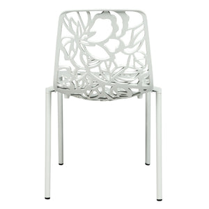 ORO ALUMINUM CHAIR (ARMLESS) - WHITE