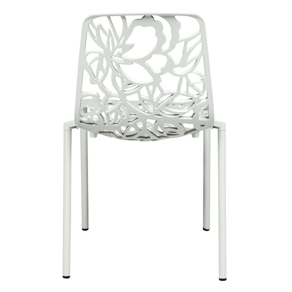 ORO ALUMINUM CHAIR (ARMLESS) - WHITE