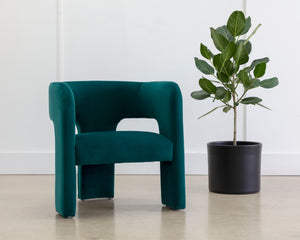 ISIDORE LOUNGE CHAIR - MEG TEAL