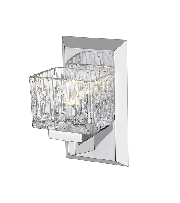 Rubicon 1 Light Wall Sconce in Chrome Finish