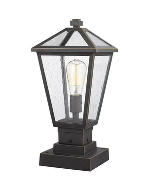 Talbot 1 Light Outdoor Pier Mounted Fixture in Rubbed Bronze Finish