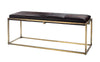 Shelby Hide Bench, Brown