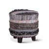 Marrakech Storage Stool 18" Fluffy Black